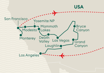 Karte USA Westen